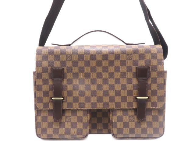 LOUIS VUITTON ルイ・ヴィトン 御徒面子 ブロードウェイ ダミエ ﾊﾞｯｸﾞ N42270 ショルダーバッグ ダミエアズールキャンバス/ダミエ 赤銅色 メンズ【中古】