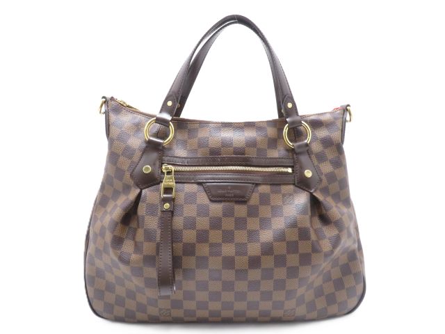 LOUIS VUITTON ルイ・ヴィトン 御徒面子 イーヴォラMM ダミエ ﾊﾞｯｸﾞ N41131 ショルダーバッグ ダミエキャンバス/ダミエ 赤銅色 レディース【中古】【431】