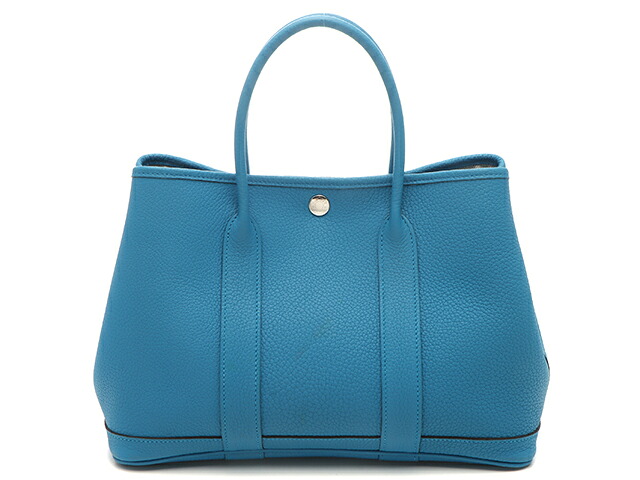 HERMES エルメス バッグ ガーデンTPM ブルーザンジバル/SV バッグ ハンドバッグ ネゴンダ ブルーザンジバル A刻印刻印 ユニセックス【中古】【200】|質屋 大黒屋