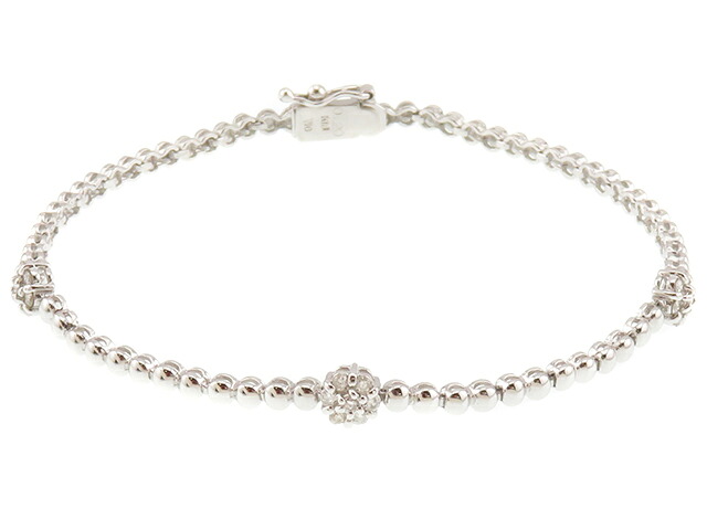 JEWELRY　ジュエリー　ブレスレット　K18ホワイトゴールド　ダイヤモンド0.20ct　約6.3g レディース【中古】【207】2147200580609　　　｜質屋　大黒屋