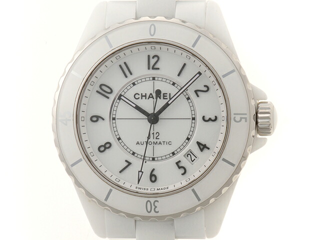 CHANEL シャネル 御覧なさる J12 キャリバー 12.1 時辰儀 H5700 ウォッチ ステンレス鋼/陶芸 白いこと ユニ一発やる【中古】【436】
