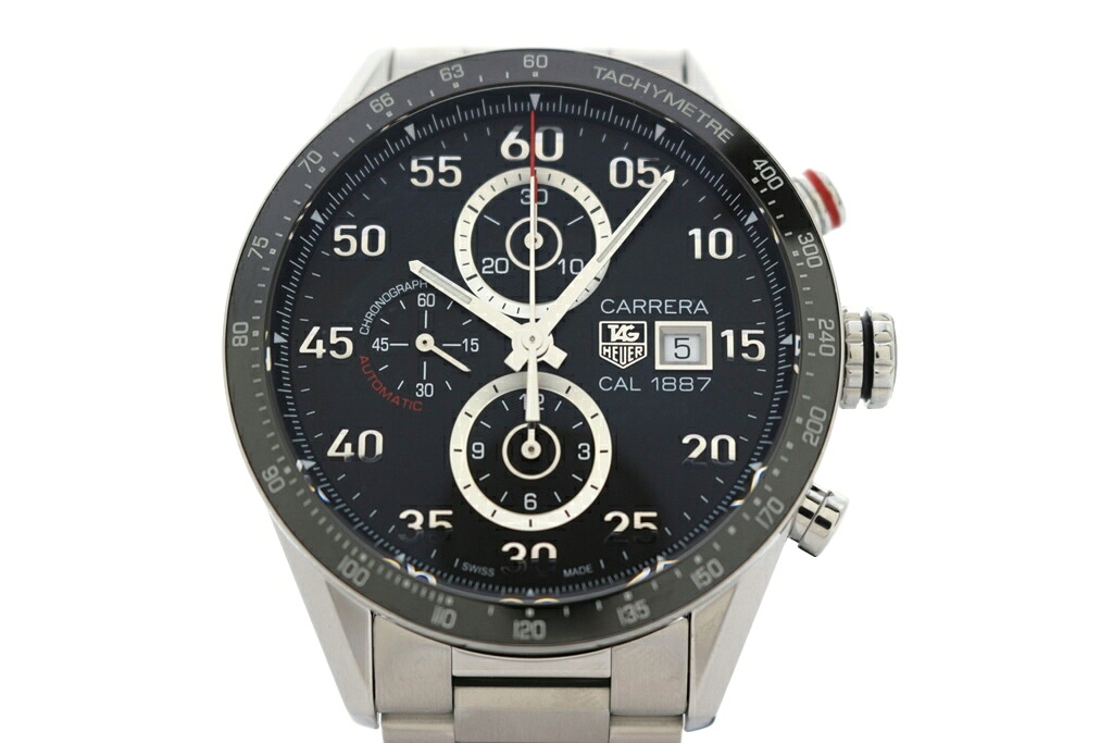 TAG HEUER タグホイヤー カレラクロノ キャリバー1887 CAR2A10.BA0799 ステンレス鋼スチール写真 黒いこと メンズ 自動小銃一巻き 2147300417546 【200】【中古】