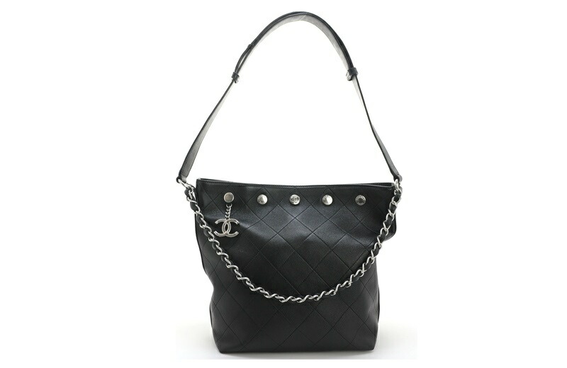 CHANEL シャネル 御徒面子 ラージバケット 黒いこと 御徒面子 AS5406 ショルダーバッグ 子ヒツジ素はだ  【中古】