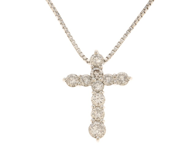 JEWELRY ジュエリー ジュエリー PT850/D1.00/6.3g 貴金属･宝石 ﾈｯｸﾚｽ ネックレス Pt850プラチナ Pt850/ダイヤモンド/プラチナ900(トップ) シルバー レディース【中古】207　｜質屋　大黒屋