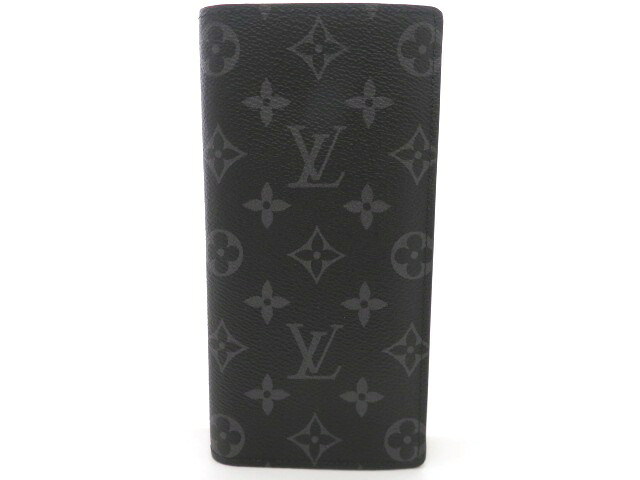 LOUIS VUITTON ルイ・ヴィトン ポルトフォイユ・ブラザ M61697 長札入れ モノグラム・エクリプス【中古】【473】