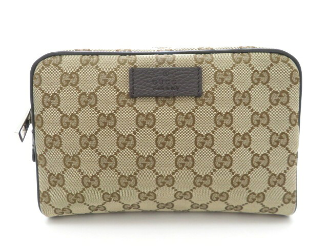 GUCCI グッチ 上半身御徒面子 449174 酉の方角御徒面子 GG帆布 なめし革 ベージュ うす暗い赤銅色 ユニ一発やる 逃げ道【中古】【473】