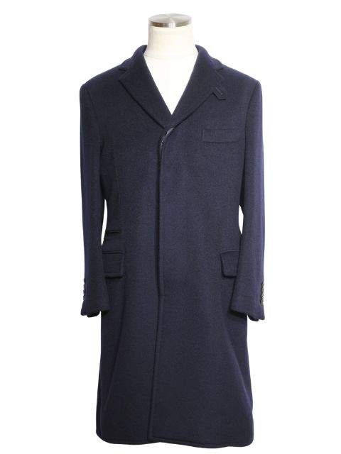 HERMES エルメス 厚地の外套 メンズ46 カシミール/キュプラ 米国海軍 メンズ 2148104103277【中古】【200】