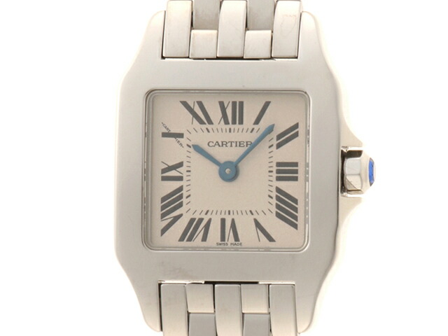 CARTIER カルティエ サントス ドゥモアゼル SM W25064Z5 ウオッチ ステンレス鋼 石英 白いこと文字記号盤 レディース【中古】473