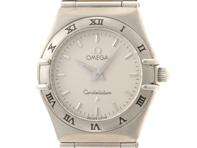 OMEGA ゼロ 御覧になる コンステレーション 【205】 時辰儀 1572.30 ウオッチ ステンレス鋼スチール写真 しろがね色色 しろがね色 -目じるし 石英 白いこと文字記号盤文字記号盤 レディース【中古】