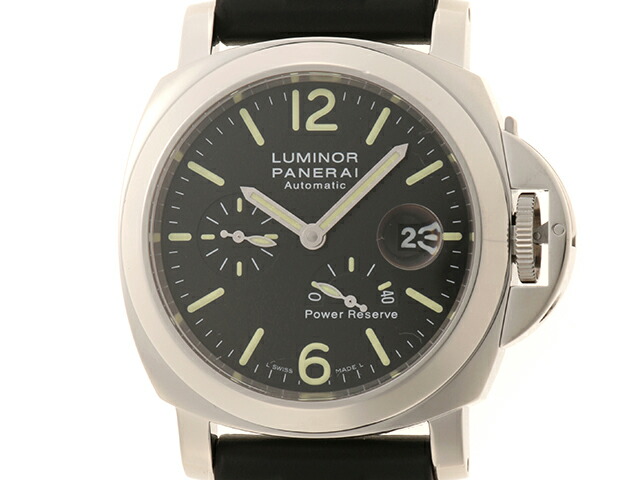 PANERAI パネライ 御覧になる ルミノール 力強さ取っておく 時辰儀 PAM00090/OP6762 ウオッチ ステンレス鋼スチール写真/天然ゴム 黒いこと 自動小銃一巻き 黒いこと文字記号盤 メンズ【中古】