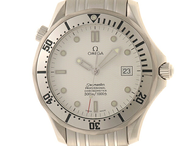 OMEGA オメガ ウォッチ シーマスター300m プロフェッショナル 時計 2532.20 腕時計 ステンレス ホワイト 自動巻き ホワイト文字盤 メンズ【中古】｜質屋　大黒屋
