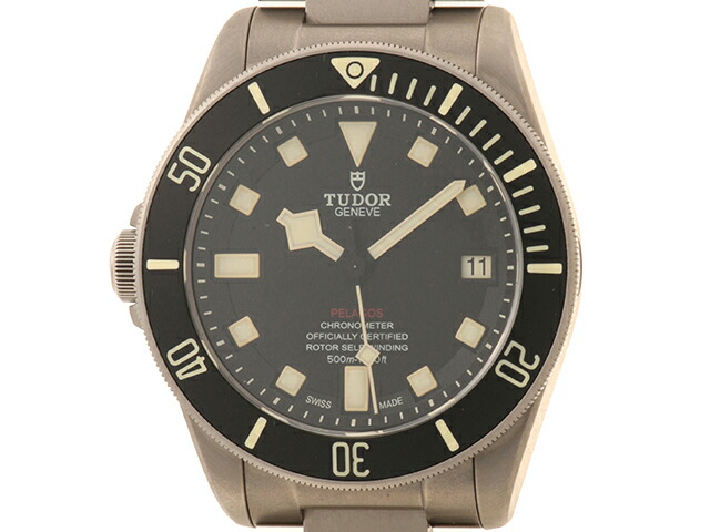 TUDOR チュードル 御覧になる ペラゴスLHD 時辰儀 M25610TNL-001 ウオッチ チタン 黒いこと 自動小銃一巻き 黒いこと文字記号盤 メンズ【中古】