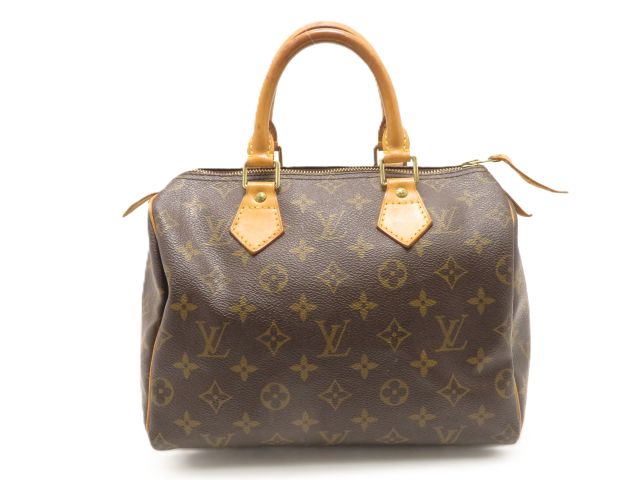 LOUIS VUITTON ルイ・ヴィトン 御徒面子 スピーディ25 モノグラム ﾊﾞｯｸﾞ M41528 ハンドバック モノグラム帆布/モノグラム 赤銅色 レディース【中古】(431)