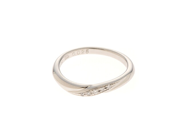 JEWELRY 貴金属・宝石 ダイヤモンド リング 指輪 ピンキーリング 5号 P950 プラチナ 2.8g D0.025ct 2146000447266 【200】|質屋 大黒屋
