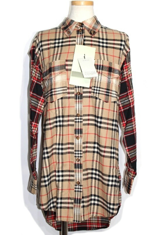 BURBERRY バーバリー 御召しもの ノバチェックシャツ 御召しもの品 8033146 長袖プルオーバー 綿織物 マルチ色つや レディース【200】【中古】