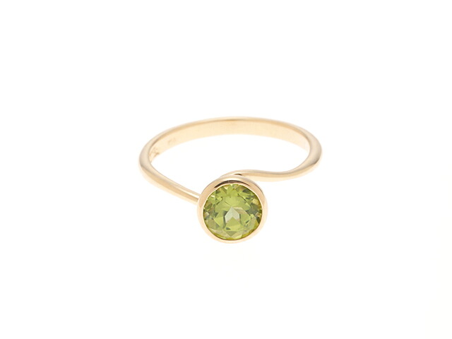 JEWELRY ジュエリー ジュエリー K18YG/PR/約2.6g/約11号　【205】 貴金属･宝石 リング・指輪 K18イエローゴールド K18YG/ペリドット 11号 イエロー レディース【中古】｜質屋　大黒屋
