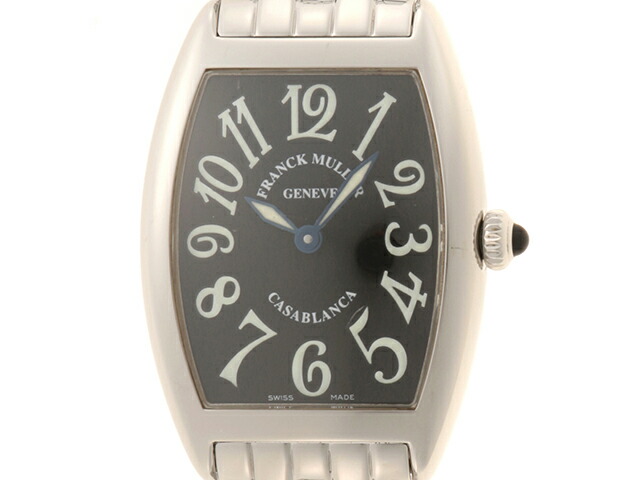 FRANCK MULLER 真っ正直レギオモンタヌス トノウ カーベックス カサブランカ 1752QZ CASA ウオッチ スチール写真 黒いこと文字記号盤 石英 定め事品【中古】472