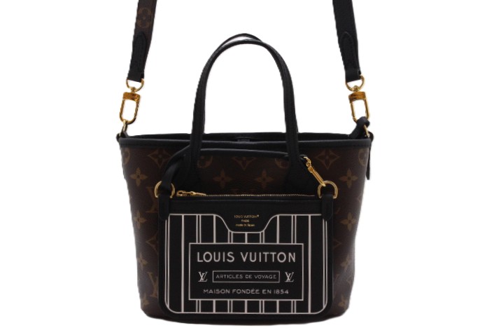 LOUIS VUITTON ルイ・ヴィトン ネヴァーフル・インサイドアウトBB  ショルダーバッグ M28347  モノグラム帆布/なめし革 黒いこと レディース【中古】460