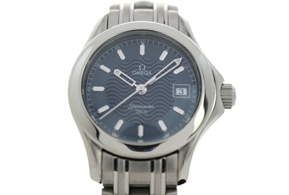 OMEGA ゼロ シーマスター120m 青碧 ステンレス鋼スチール写真 レディースクオーツ 2148103984877 【200】【中古】