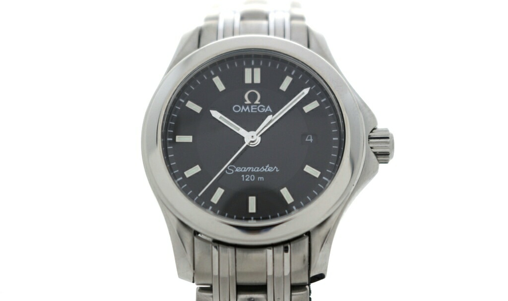OMEGA ゼロ シーマスター120m 2581.83 ウオッチ ステンレス鋼スチール写真 黒いこと レディース レディース 2148104026774 【200】【中古】