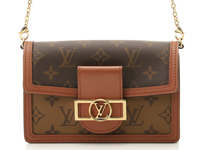 LOUIS VUITTON  ルイ・ヴィトン  ポルトフォイユ・ドーフィーヌ  モノグラム帆布/逆さま   M68746  ショルダーバッグ  赤銅色  レディース 【207】【中古】2120500296951