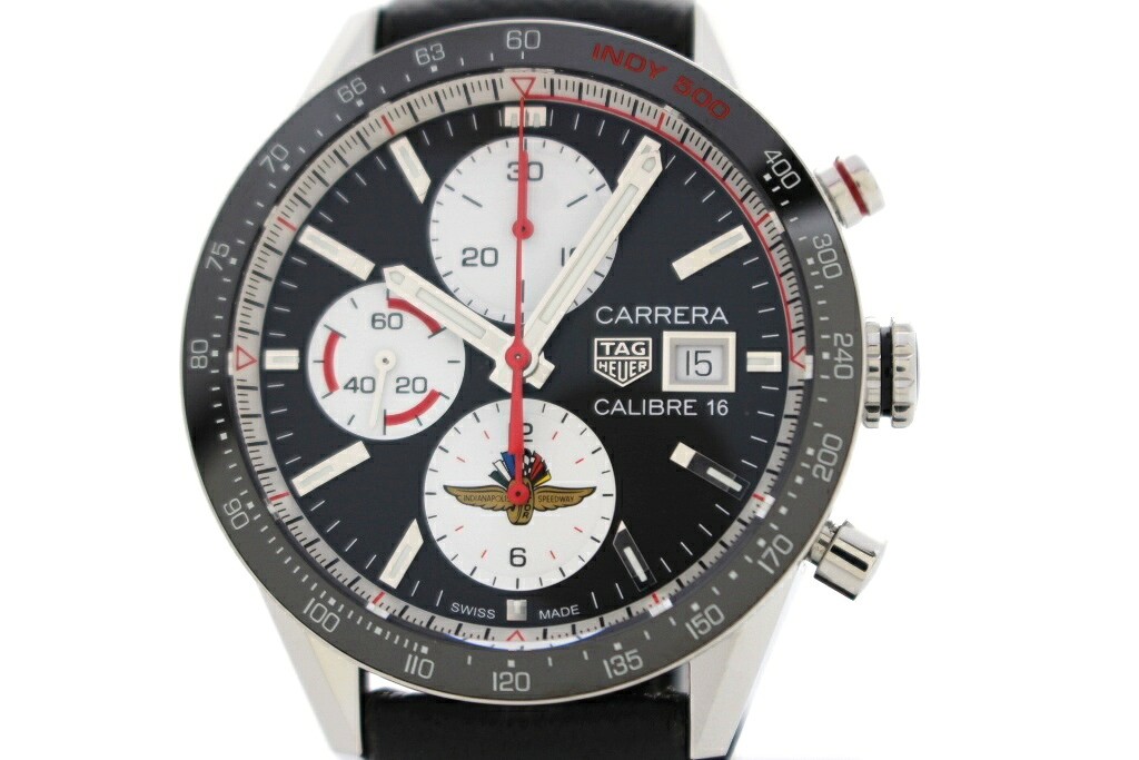 TAG HEUER タグホイヤー カレラ インディ500 リミテッド CV201AS.FC6429 ウオッチ ステンレス鋼スチール写真/なめし革 赤いこと メンズ 自動小銃一巻き 2146000450440 【200】【中古】