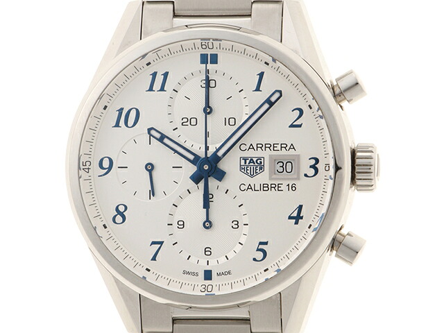 TAG HEUER タグホイヤー カレラ キャリバー16 青み～版 日本押さえる CBK2114.BA0715 ウオッチ ステンレス鋼スチール写真 しろがね色 自動小銃一巻き メンズ 2148103791789 【200】【中古】