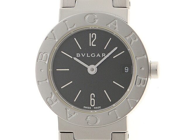 BVLGARI ブル小峡谷 御覧なさる ブル小峡谷 ブル小峡谷 時辰儀 BB23SSD ウォッチ ステンレス鋼 黒いこと レディース【中古】【【436】】