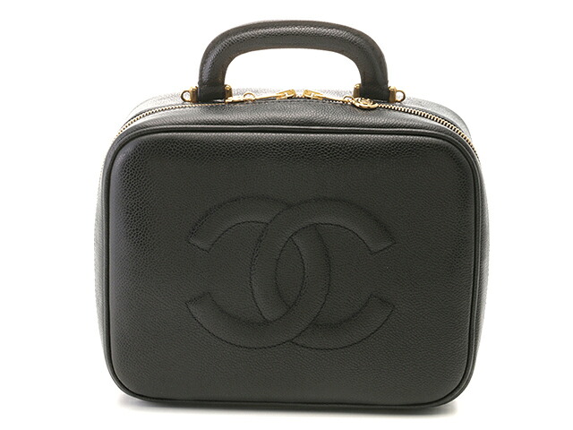 CHANEL シャネル 御徒面子 バニティバッグ 黒いこと/GP キャビアひと肌 ﾊﾞｯｸﾞ ショルダーバッグ キャビアひと肌 黒いこと ユニ一発やる【中古】433