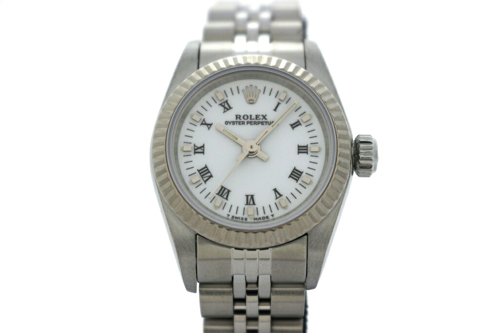 ROLEX ロレックス 牡蛎 パーペチュアル 67194 白いこと ステンレス鋼スチール写真/K18白いことゴールド レディース 自動小銃一巻き 2148104048820 【200】【中古】