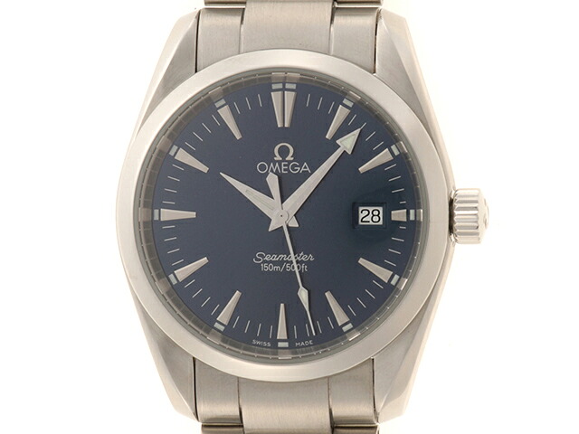 OMEGA ゼロ ご覧なさる シーマスター アクアテラ 時辰儀 2517.80 ウオッチ ステンレス鋼 青碧 石英 青碧文字記号盤 メンズ【中古】【436】