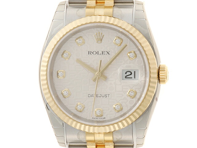 ROLEX ロレックス デイトジャスト 116233G 腕時計 ステンレススチール/K18イエローゴールド ホリコン ユニセックス【432】2148103983092|質屋 大黒屋