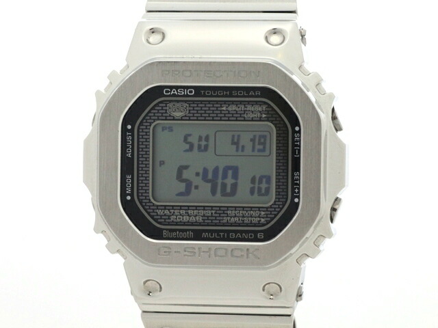 CASIO カシオ G-SHOCK FULL METAL  GMW-B5000D-1JF ウォッチ ステンレス鋼  ソーラー電磁波時辰儀 薄墨色デジタル文字記号盤 メンズ【中古】【473】
