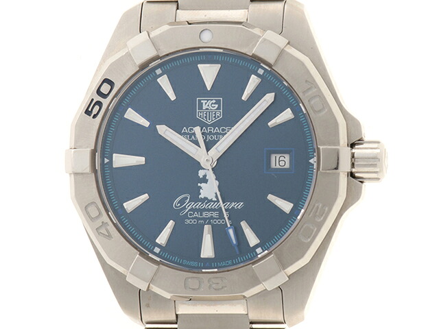 TAG HEUER タグホイヤー アクアレーサー キャリバー5 小笠原諸島ワールドヘリテージ WAY2117.BA0910 ウオッチ SS 自動小銃一巻き 青碧文字記号盤 メンズ【中古】473