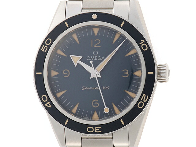 OMEGA ゼロ シーマスター 300 234.30.41.21.03.001 ウオッチ ステンレス鋼スチール写真 青碧文字記号盤 自動小銃一巻き メンズ【中古】472