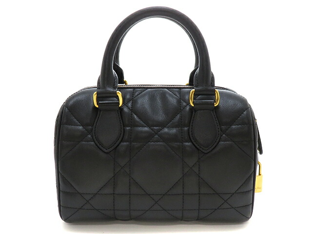 Dior   クリスチャンディオール   マクロカナージュ グルーヴ 20御徒面子 スモール   M1364UBOL_M900    黒いこと/GP  ２WAYショルダーバッグ    レディース【中古】【207】2147100595314