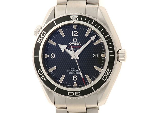 OMEGA ゼロ シーマスター プラネットオーシャン 007リミテッドエディション 222.30.46.20.01.001 ウォッチ ステンレス鋼スチール写真 黒いこと 自動小銃一巻き メンズ【中古】