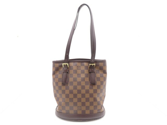 LOUIS VUITTON ルイ・ヴィトン 御徒面子 マレ ダミエ ﾊﾞｯｸﾞ N42240 ハンドバック ダミエキャンバス 赤銅色 レディース【中古】431