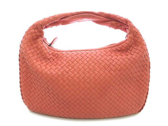 BOTTEGAVENETA ボッテガヴェネタ イントレチャート ホー洋弓 ハンドバック なめし革 サクラ色 レディース【中古】【473】