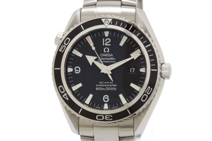 OMEGA ゼロ  シーマスター 2200.50.00 ウオッチ 御覧になる SS ステンレス鋼スチール写真  自動小銃一巻き 黒いこと文字記号盤 メンズ【中古】460