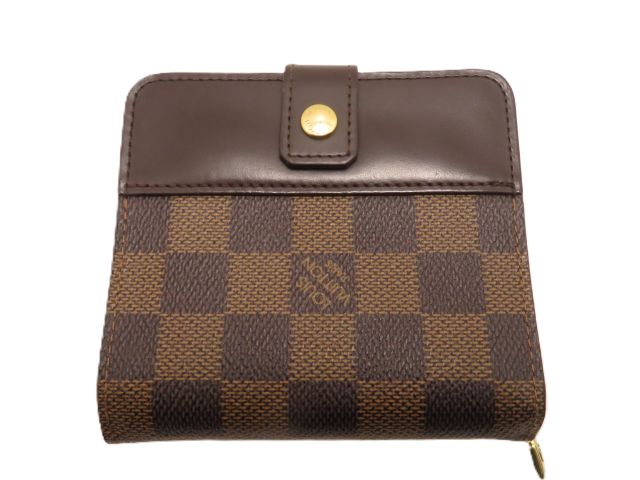 LOUIS VUITTON ルイ・ヴィトン バッグ コンパクト・ジップ ダミエ ｻｲﾌ･小物 N61668 二つ折り財布 ダミエキャンバス ブラウン ユニセックス【中古】431｜質屋　大黒屋