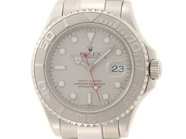 ROLEX ロレックス ヨットマスター ロレジウム 16622 腕時計 プラチナ/ステンレススチール シルバー文字盤 自動巻き メンズ【中古】472｜質屋　大黒屋