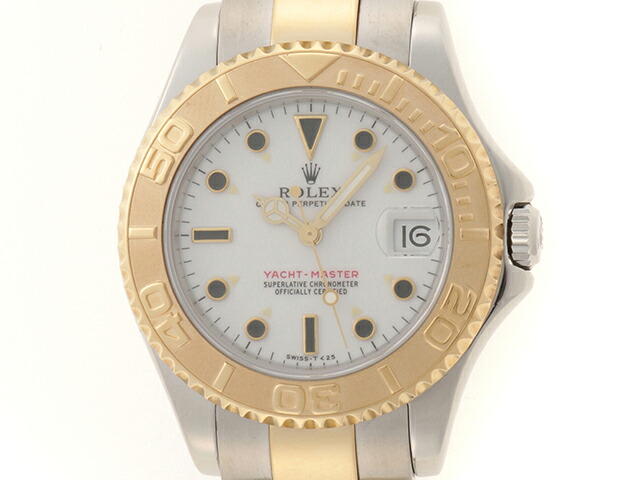 ROLEX ロレックス ヨットマスター 35 68623 腕時計 K18イエローゴールド K18YG/ステンレススチール ホワイト文字盤 自動巻き ユニセックス【中古】472|質屋 大黒屋