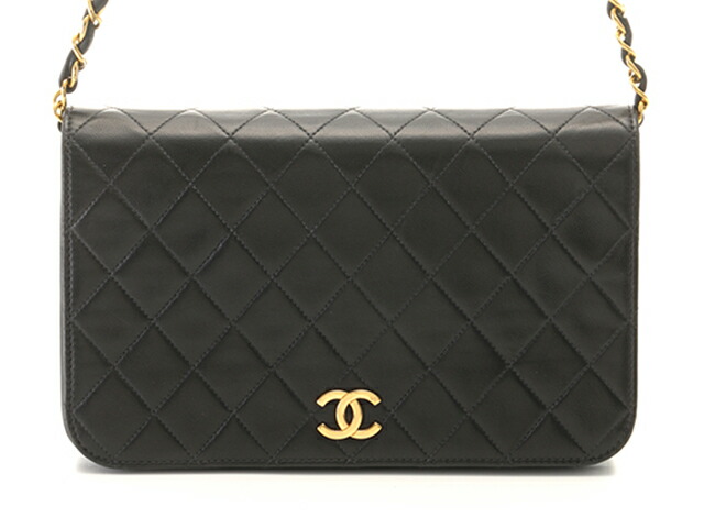 CHANEL シャネル 御徒面子 マトラッセ23 プッシュロックフルフラップ チェーンシュルダー 黒いこと 御徒面子 ショルダーバッグ 子ヒツジ素はだ 黒いこと/GP レディース【中古】471