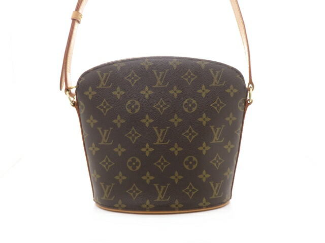 LOUIS VUITTON ルイ・ヴィトン 御徒面子 ドルーオ モノグラム M51290  ショルダーバッグ モノグラム帆布 赤銅色【中古】437