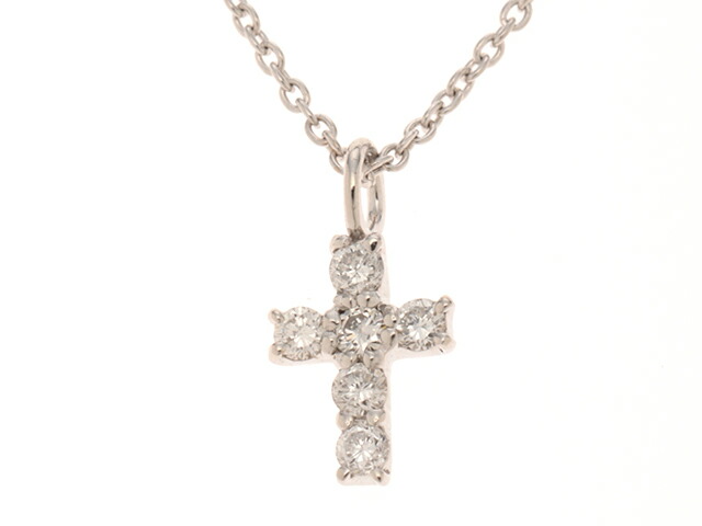 JEWELRY ジュエリー ジュエリー K18WG/D0.11ct/約1.7g【205】 貴金属・宝石 ネックレス K18ホワイトゴールド K18WG/ダイヤモンド ホワイト レディース【中古】|質屋 大黒屋