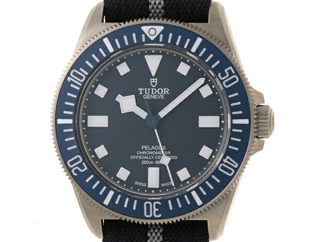 TUDOR チュードル ペラゴス FXD M25707B/25-0001 ウォッチ チタン/ステンレス鋼スチール写真/織り地 米国海軍文字記号盤 自動小銃一巻き メンズ【中古】472