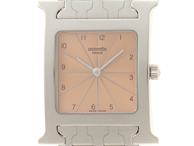 HERMES エルメス Hウォッチ HH1.510 ピンク 腕時計 ステンレススチール メンズ クオーツ 2148104121073 200 【中古】|質屋 大黒屋