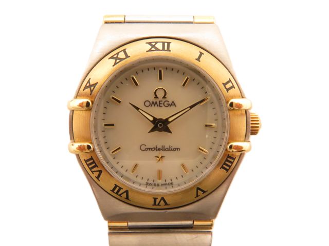 OMEGA ゼロ 御覧なさる コンステレーション ミニ 二分の一赤ちょうちん 時辰儀 1362.70.00 ウォッチ ステンレス鋼スチール写真/YG/SS 外殻文字記号盤 レディース【中古】431