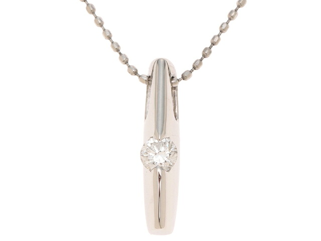 JEWELRY ジュエリー ジュエリー PT850/D0.14/2.2g 貴金属･宝石 ﾈｯｸﾚｽ ネックレス Pt850プラチナ Pt850 シルバー レディース【中古】｜質屋　大黒屋